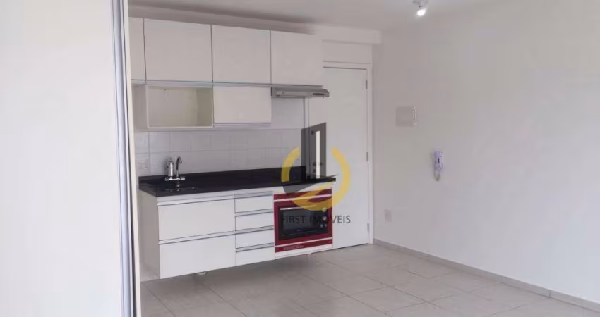 Apartamento à venda no Condomínio Joy Cambuci II - 35m² - 1 dormitório - cozinha com armários - cooktop - varanda envidraçada - no Cambuci