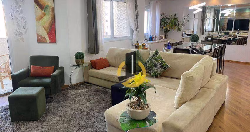 Apartamento à venda no Condomínio Golden Palace - 141m² - 3 suítes - 5 banheiros - depósito - 3 vagas - varanda gourmet com churrasqueira