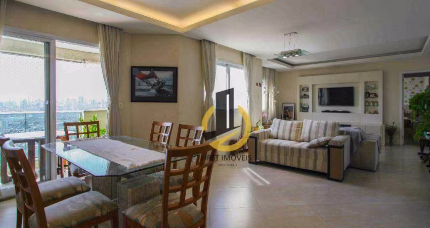 Apartamento à venda no Condomínio Golden Palace - 141m² - 3 suítes - 5 banheiros - depósito - 3 vagas - varanda gourmet com churrasqueira