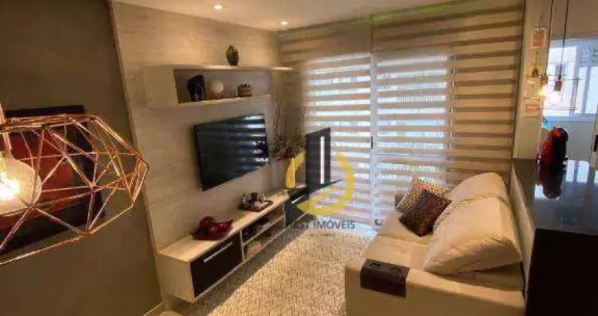 Apartamento à venda no condomínio gardens living club - 59m² - 2 dormitórios (1 suíte) - varanda gourmet envidraçada - armários planejados - 1 vaga