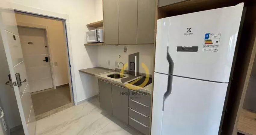 Studio para locação no condomínio haus mitre platô ipiranga – 20m² - armários planejados – geladeira – sem vaga