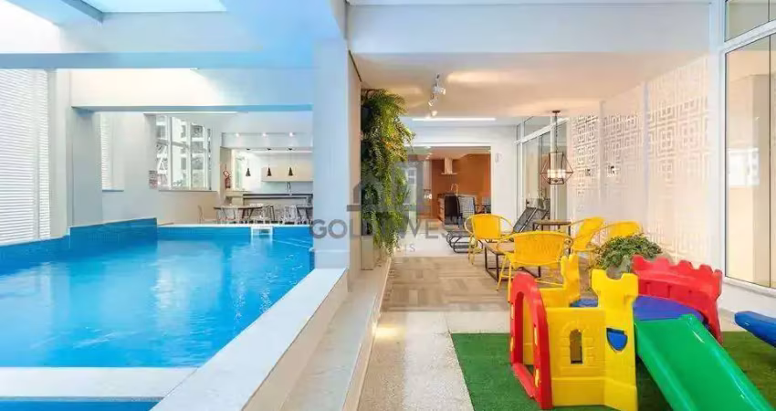 Apartamento com 3 suítes, no centro da cidade com laser completo e piscina coberta e aquecida.
