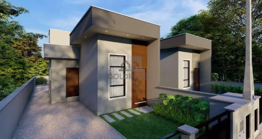 Casa passagem lateral com 2 quartos no bairro lageado baixo (entrega março 2026)