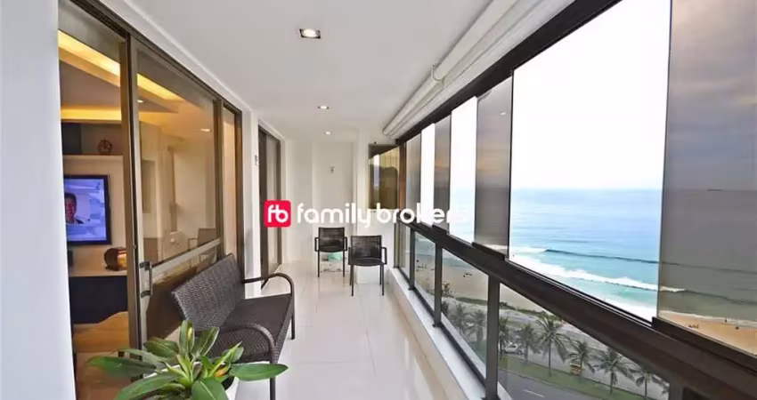 Confortável apartamento com 150m² | 4 quartos | frontal mar - barra da tijuca