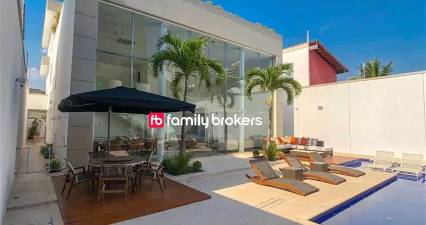 Jardim marapendi: luxuosa casa triplex com 5 suites | 650 m² | 4 vagas | lazer completo
