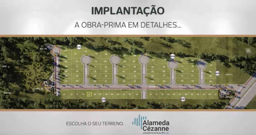 Terreno no Loteamento ALAMEDA CEZANNE - Norte da Ilha de Florianópolis / SC
