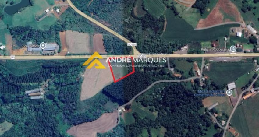 TERRENO AS MARGENS DA RODOVIA