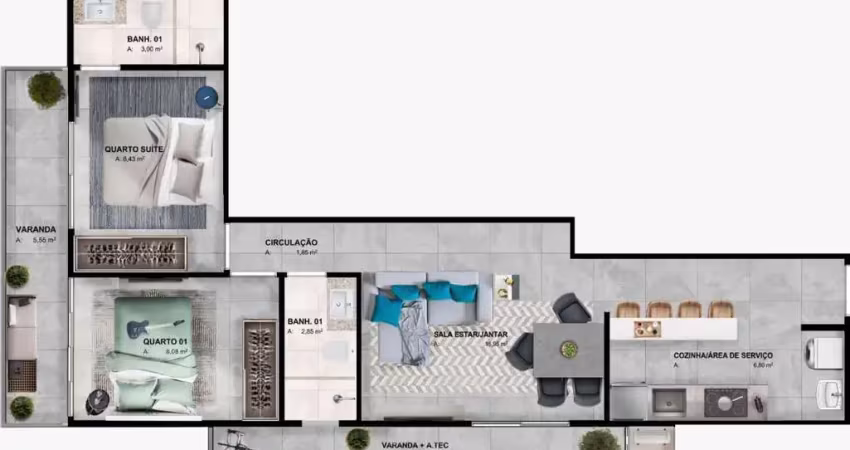 Apartamento com 2 quartos à venda na Doutor João Carlos de Souza, 265, Barro Vermelho, Vitória