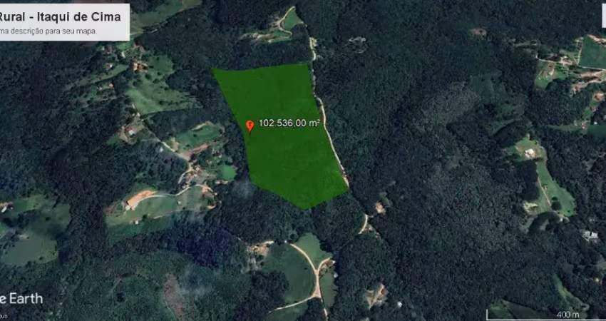 Terreno rural com uma ótima localização e ruas de facil acesso, grande area plana