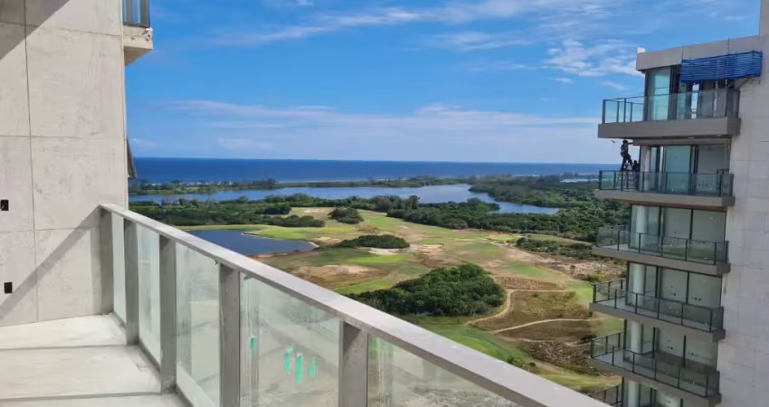 Apartamento no oceana golf maior planta - vista campo de golf