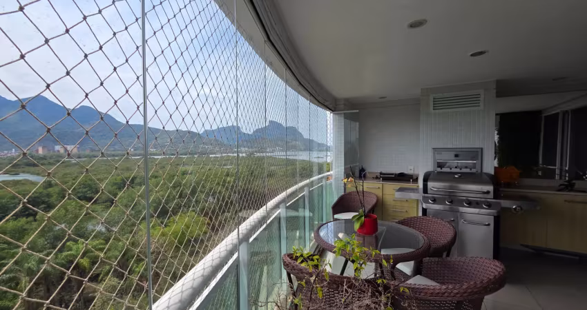 Barra da tijuca. apartamento no condominio saint martin com 120 m² e 3 suítes na peninsula