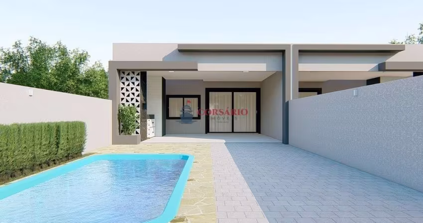 Casas novas com piscina a venda Balneário Leblon