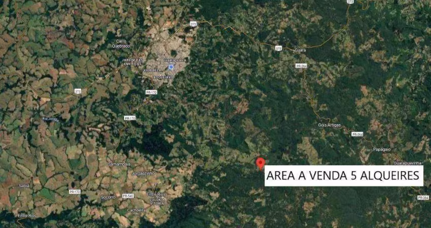 Área à venda, 121000 m² por r$ 350.000,00 - centro - guarapuava/pr