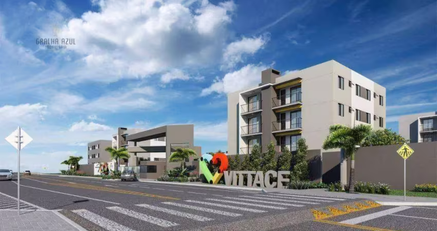 Apartamento com 2 dormitórios à venda, 48 m² por r$ 240.000,00 - boqueirão - guarapuava/pr