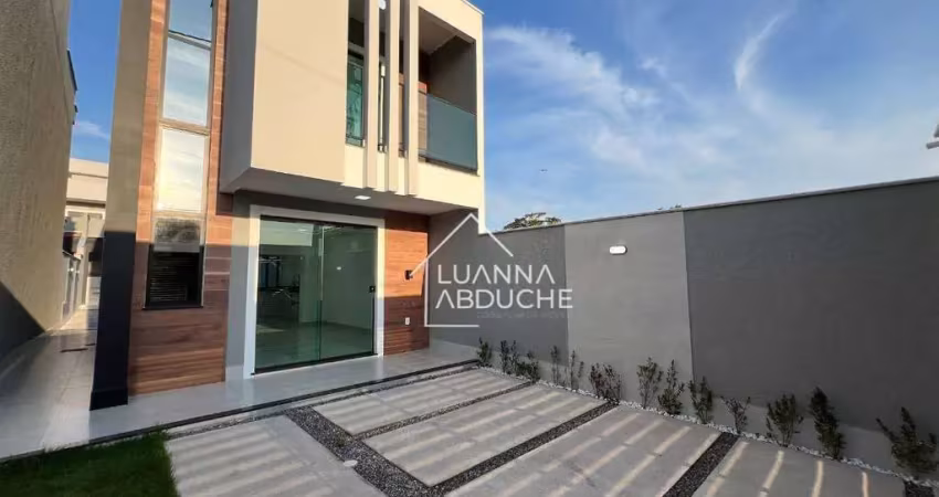 Casa em itaipuaçu à venda, belíssima, com 3 dormitórios, 94 m² por r$ 535.000 - jardim atlântico leste  - maricá/rj