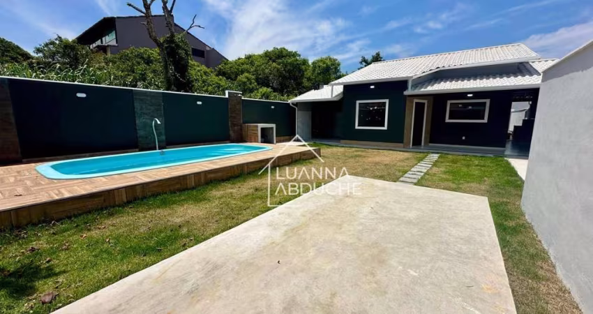 Casa à venda em Itaipuaçu, com 3 dormitórios, 130 m² por R$ 790.000 - Jardim Atlântico Oeste) - Maricá/RJ