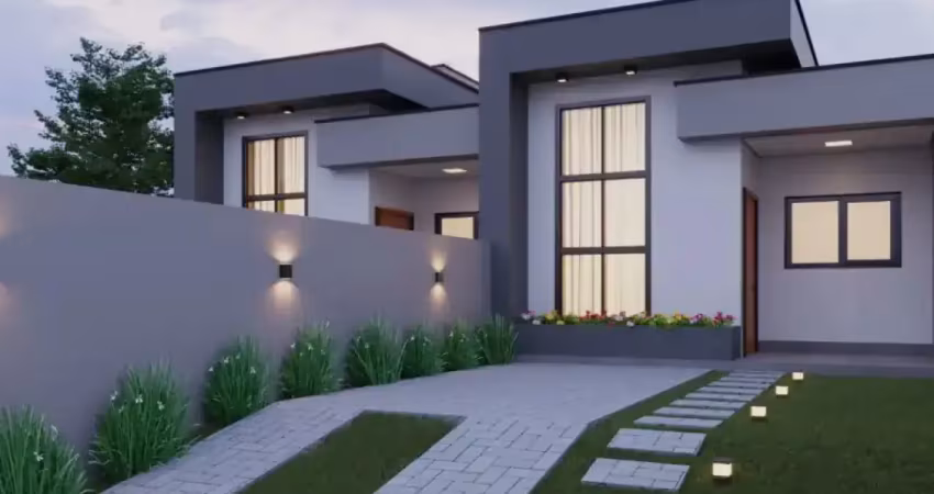 Casa moderna com 83m², 03 dormitórios sendo 01 suíte, a venda!