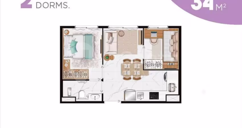 Apartamento viva benx chacara santo antonio 2 dormitórios a venda nunca habitado