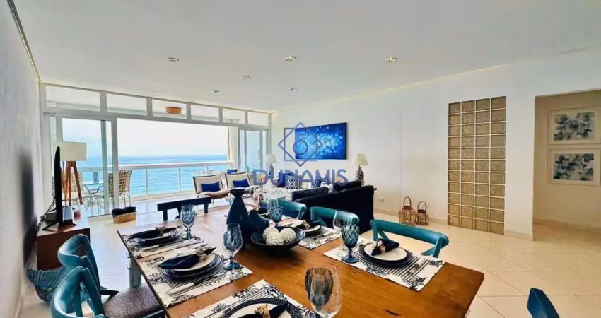 Apartamento reformado vista mar  à venda no guarujá, praia das pitangueiras.