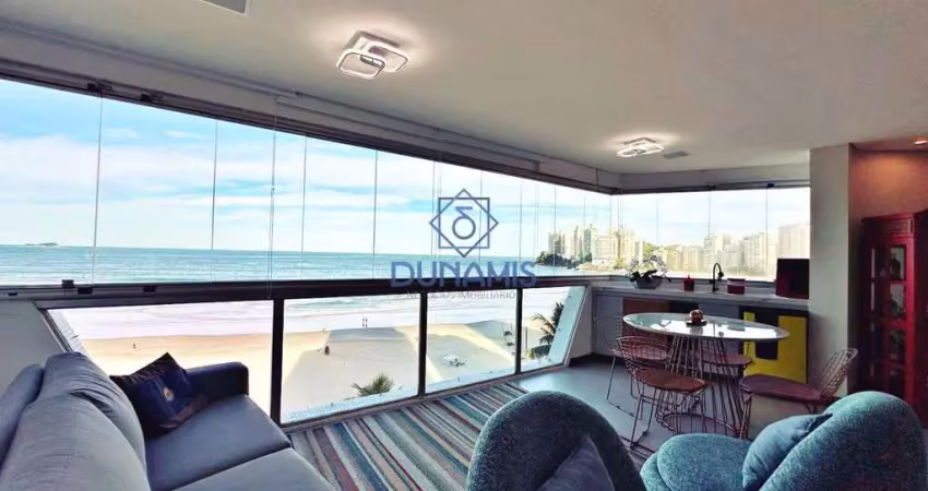 Lindo apartamento reformado à venda na praia das astúrias - frente  mar