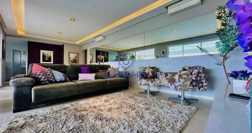 Lindo apartamento na praia da enseada com varanda gourmet