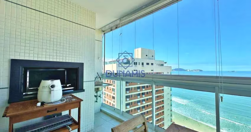 Apartamento com varanda gourmet de frente para o mar à venda na praia das astúrias