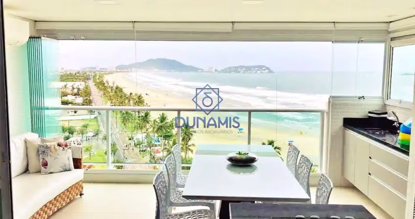 Apartamento vista mar e varanda gourmet na praia da enseada