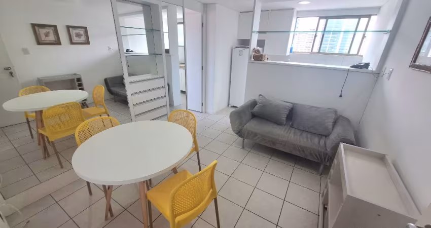 Aluguel Apt 34m² 1Qt Mobiliado, Serv Camareira Incluso, Localiz no Coração de Boa Viagem