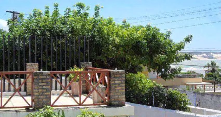 Casa de temporada frente/mar em Ponta Negra, vista, a 50 metros da praia, piscina, 3 quartos (1 suíte).