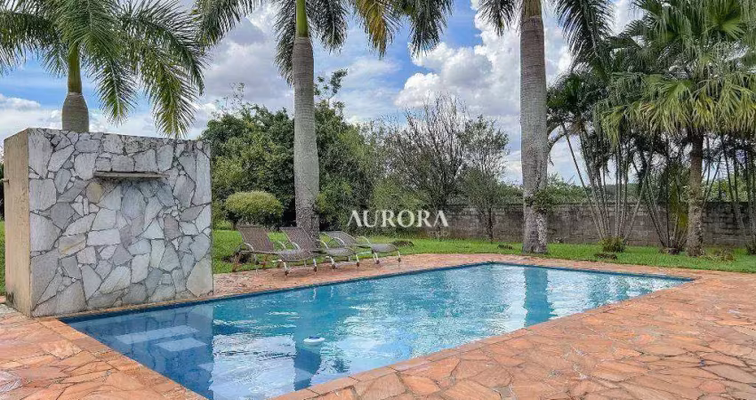 Chácara com 3 dormitórios à venda, 1700 m² por r$ 1.300.000,00 - condomínio estancia cabral - cambé/pr