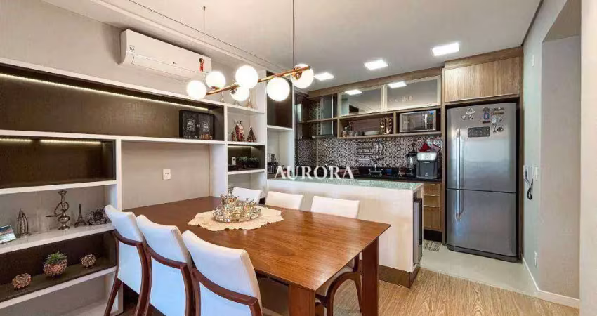 Apartamento no edifício torreville com 2 dormitórios à venda, 82 m² por r$ 950.000 - gleba palhano - londrina/pr