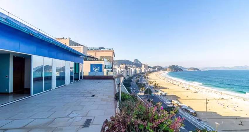 Magnífica Cobertura Linear Frontal Mar c 4 suítes em Copacabana