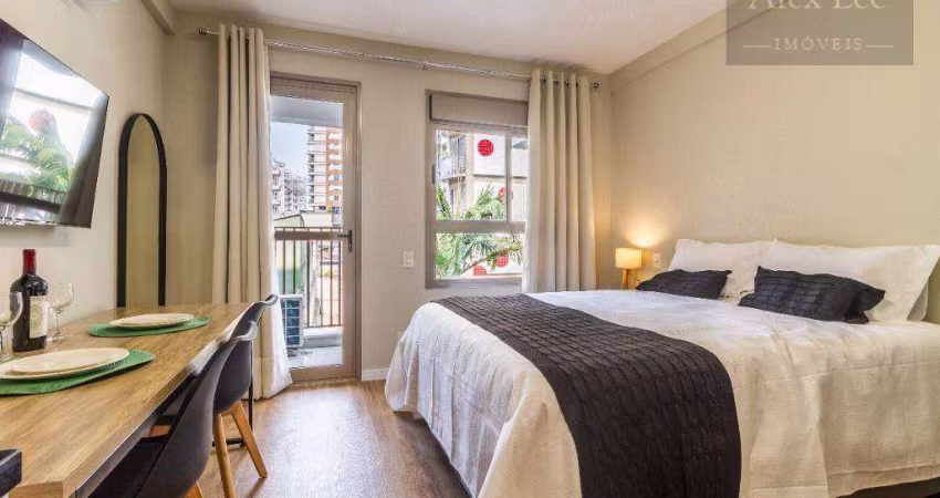 Mirant Vila Madalena, studio mobiliado com 26 m²