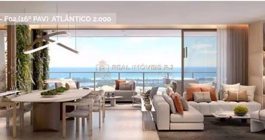 Atlântico golfe - barra da tijuca, apartamento de luxo. 4suítes