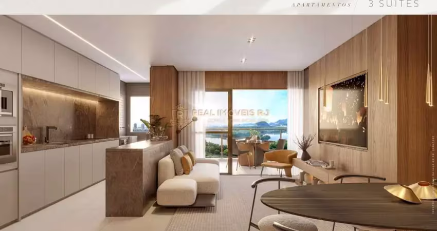 Apartamento 3suítes com 128m² - condomínio gran thai, península.