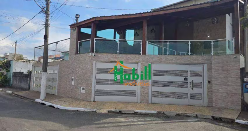 Sobrado com 5 dormitórios, 300 m² - venda por r$ 1.200.000 ou aluguel por r$ 5.500/mês - jardim quaresmeira - suzano/sp