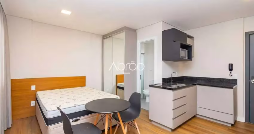 Studio mobiliado completo com sacada para alugar no batel – 30,33 m² - bf2211 | ref 462