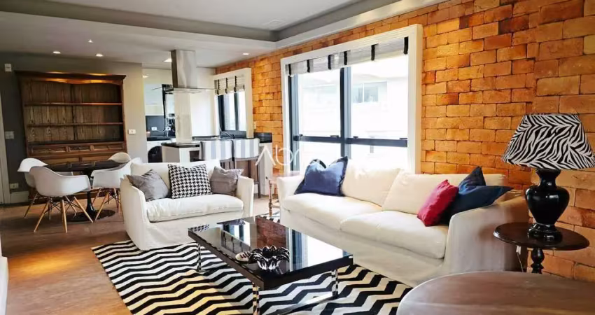 Apartamento mobiliado de 1 suíte com closet e 2 vagas no batel soho - 98 m² | ref. 45