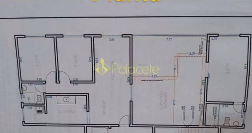 Apartamento à venda 3 Quartos, 1 Suite, 2 Vagas, 114M², Chácara Santa Luzia, Taubaté - SP | Condomí