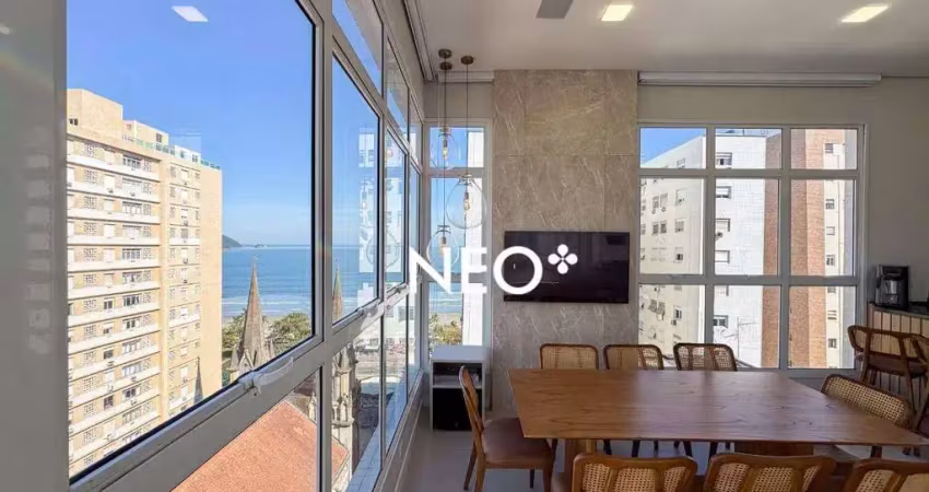 Cobertura com 3 dormitórios à venda, 166 m² por r$ 3.990.000,00 - embaré - santos/sp