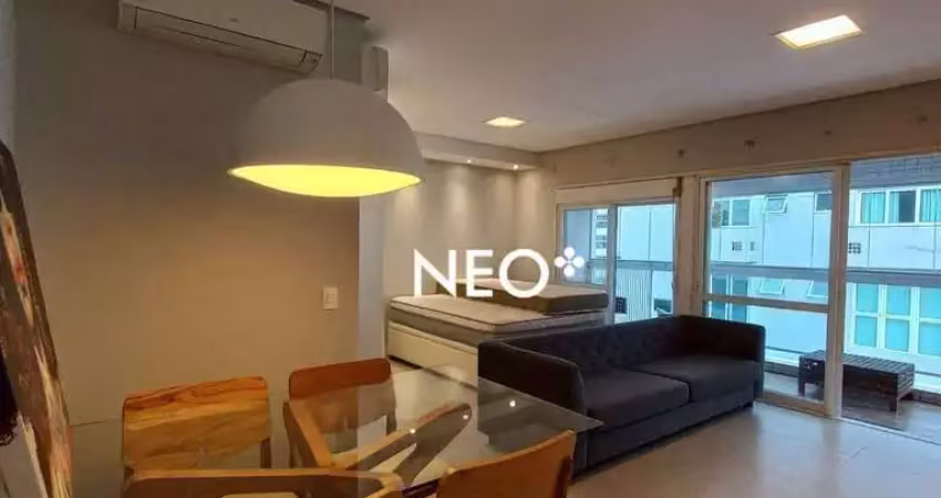 Apartamento com 1 dormitório para alugar, 57 m² por r$ 4.700,00/mês - gonzaga - santos/sp