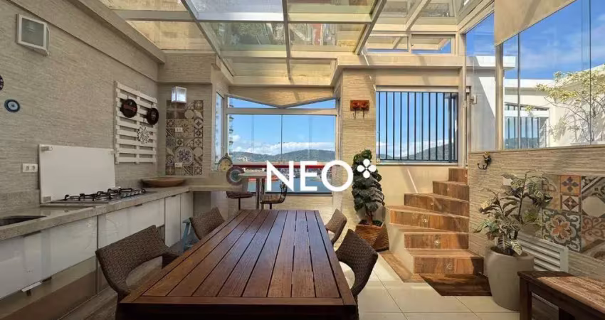 Cobertura com 3 dormitórios à venda, 277 m² por r$ 1.690.000 - ponta da praia - santos/sp - mobiliado