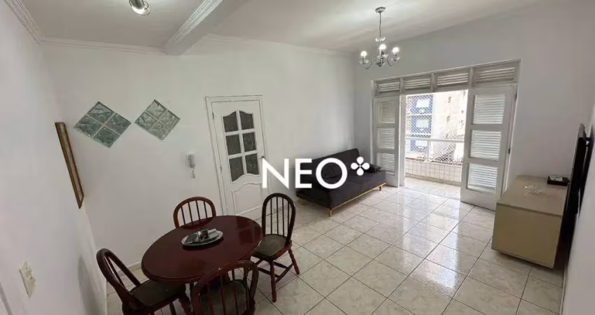 Apartamento com 1 dormitório para alugar, 64 m² por r$ 3.500,00/mês - boqueirão - santos/sp