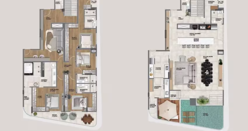 Ópera apartaments cobertura duplex | vila nova | 4 suítes | 394m²