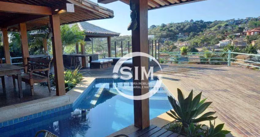 Casa com 6 dormitórios à venda, 301 m² no loteamento sitio do campinho - armação dos búzios/rj