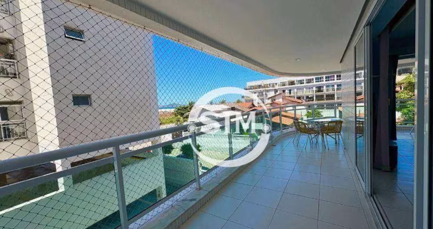Apartamento com 3 dormitórios à venda, 143 m² por r$ 1.500.000,00 - praia do forte - cabo frio/rj