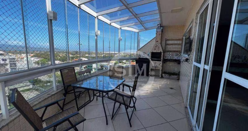 Cobertura com 3 dormitórios para alugar, 220 m² por R$ 8.060,00/mês - Braga - Cabo Frio/RJ