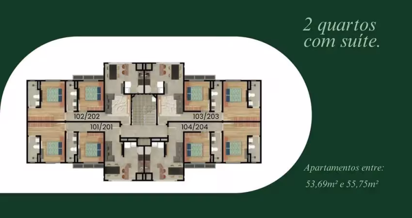 Apartamento com 2 quartos, santo antônio - balneário piçarras