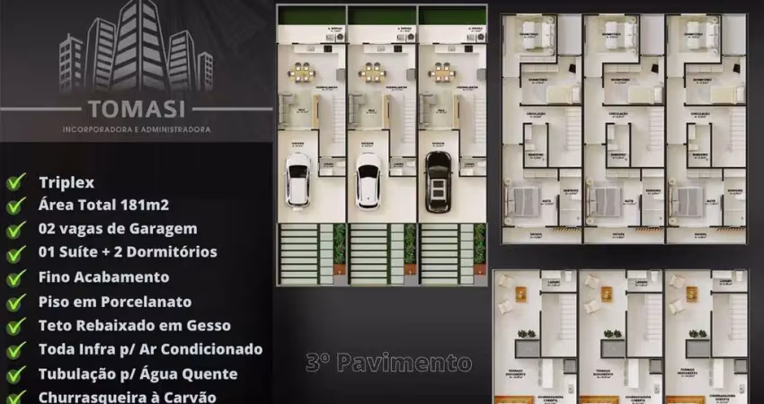 Sobrado com 3 quartos, itacolomi - balneário piçarras