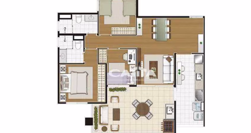 Apartamento com 2 dormitórios (sala ampliada) à venda, 96 m² por R$ 1.350.000 - Tatuapé - São Paulo/SP